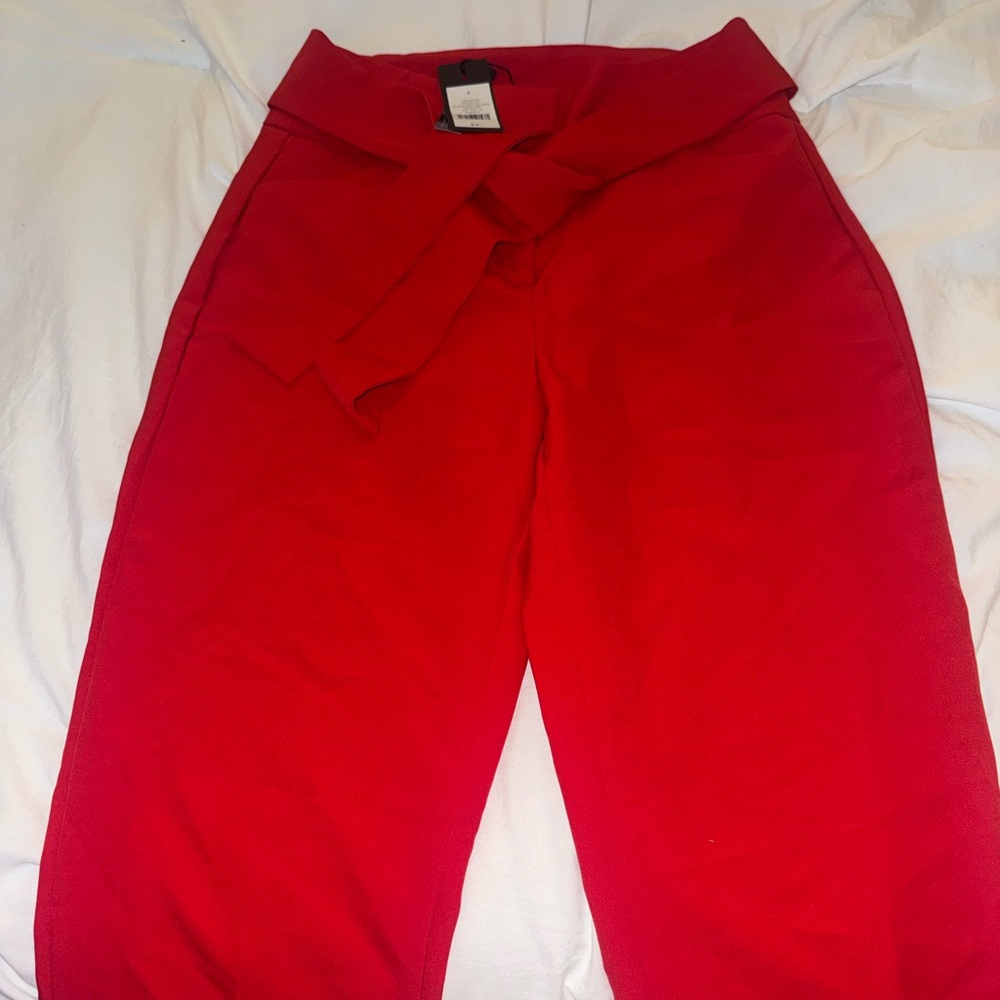Dynamite Vibrant Red Wide Leg Pants